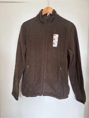 New Decathlon Brown Full-Zip Fleece Jacket